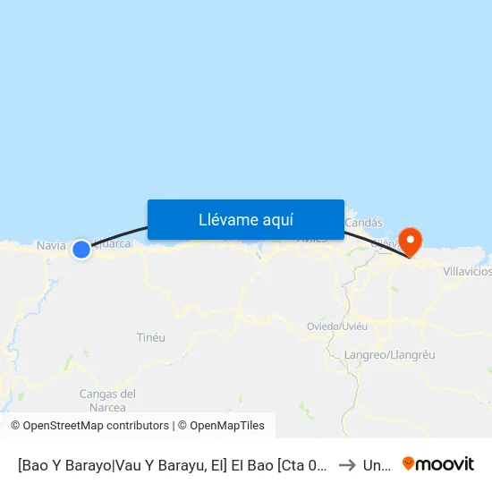 [Bao Y Barayo|Vau Y Barayu, El]  El Bao [Cta 04534] to Uned map