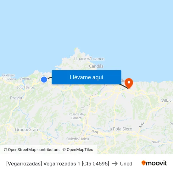 [Vegarrozadas]  Vegarrozadas 1 [Cta 04595] to Uned map