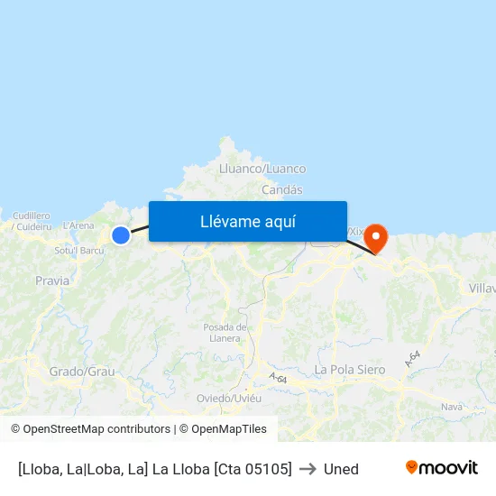 [Lloba, La|Loba, La]  La Lloba [Cta 05105] to Uned map