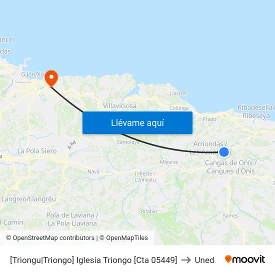 [Triongu|Triongo]  Iglesia Triongo [Cta 05449] to Uned map
