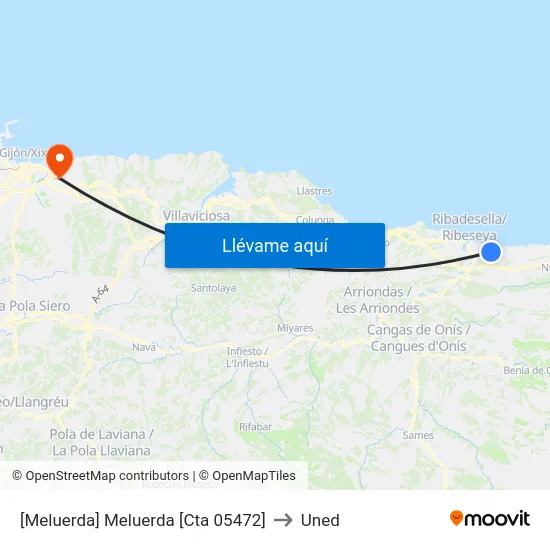 [Meluerda]  Meluerda [Cta 05472] to Uned map