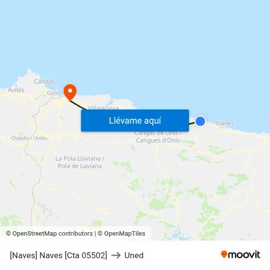 [Naves]  Naves [Cta 05502] to Uned map