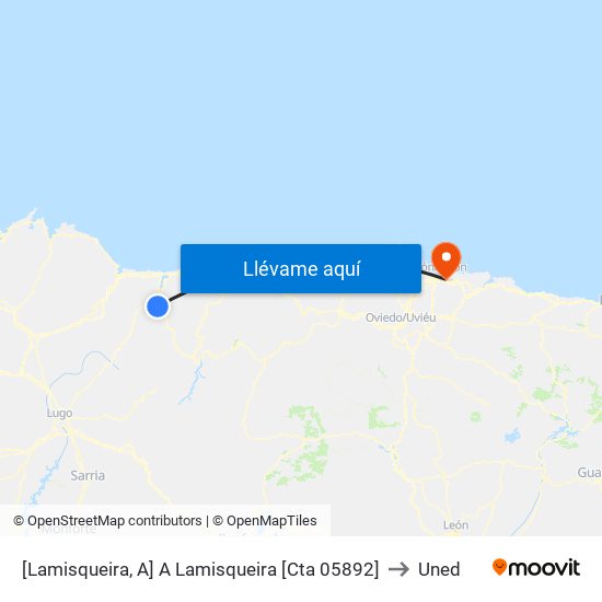 [Lamisqueira, A]  A Lamisqueira [Cta 05892] to Uned map