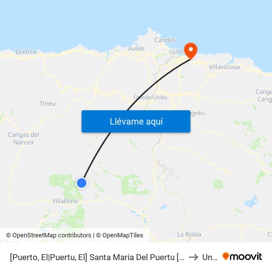 [Puerto, El|Puertu, El]  Santa María Del Puertu [Cta 5966] to Uned map