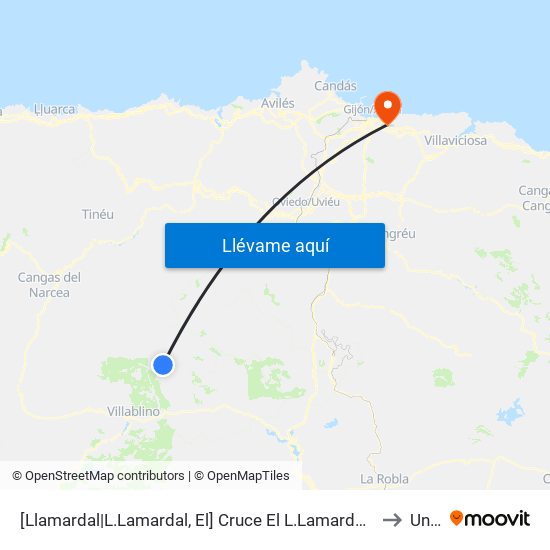 [Llamardal|L.Lamardal, El]  Cruce El L.Lamardal [Cta 5971] to Uned map