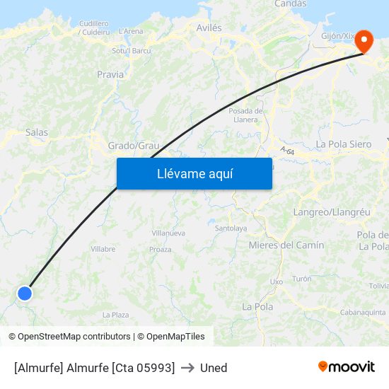 [Almurfe]  Almurfe [Cta 05993] to Uned map