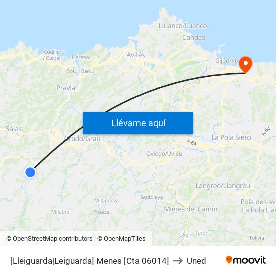 [Lleiguarda|Leiguarda]  Menes [Cta 06014] to Uned map