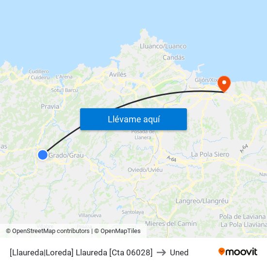 [Llaureda|Loreda]  Llaureda [Cta 06028] to Uned map