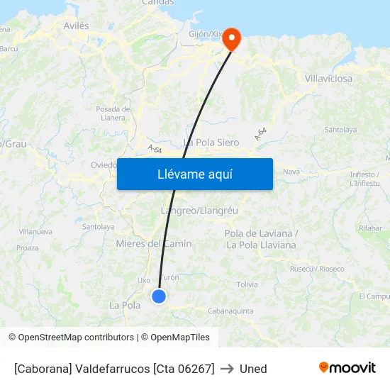 [Caborana]  Valdefarrucos [Cta 06267] to Uned map
