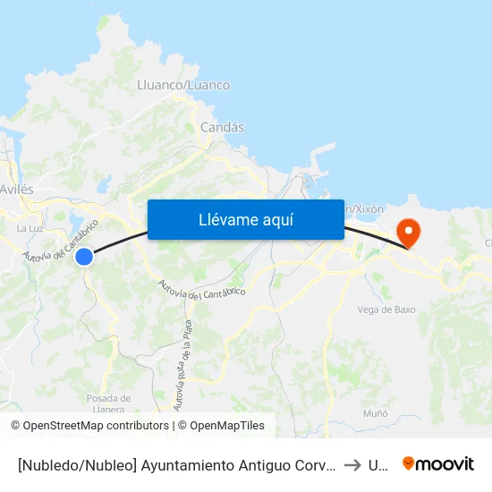 [Nubledo/Nubleo]  Ayuntamiento Antiguo Corvera [Cta 06298] to Uned map