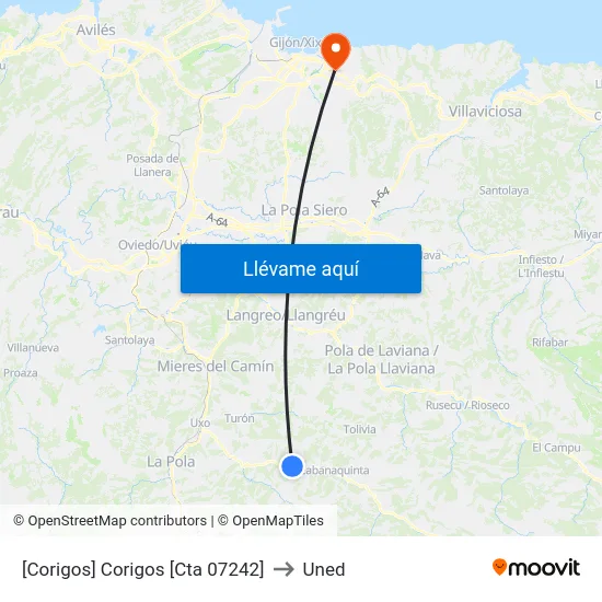 [Corigos]  Corigos [Cta 07242] to Uned map