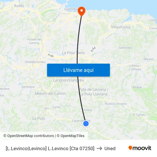 [L.Levinco|Levinco]  L.Levinco [Cta 07250] to Uned map
