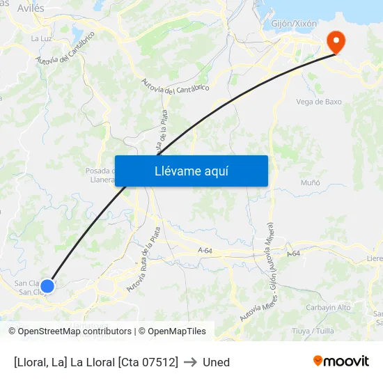 [Lloral, La]  La Lloral [Cta 07512] to Uned map