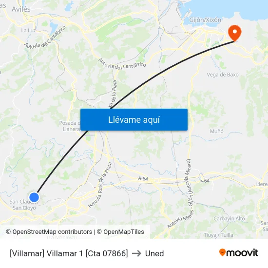[Villamar]  Villamar 1 [Cta 07866] to Uned map