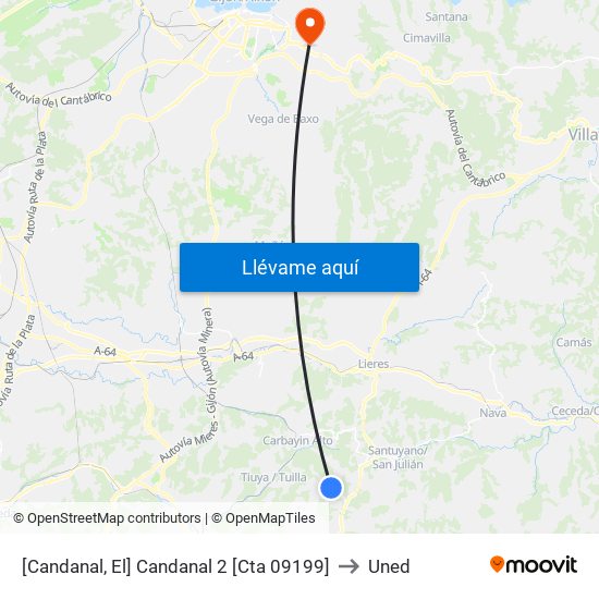 [Candanal, El]  Candanal 2 [Cta 09199] to Uned map