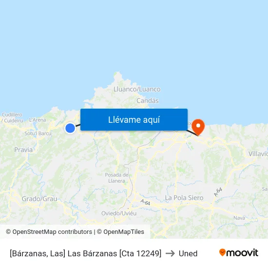 [Bárzanas, Las]  Las Bárzanas [Cta 12249] to Uned map