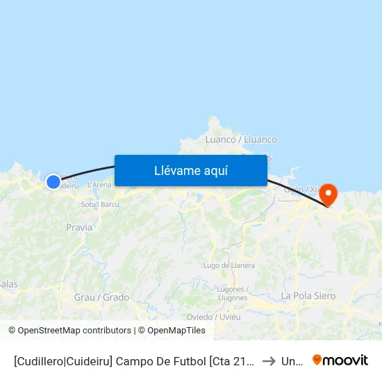 [Cudillero|Cuideiru]  Campo De Futbol [Cta 21434] to Uned map