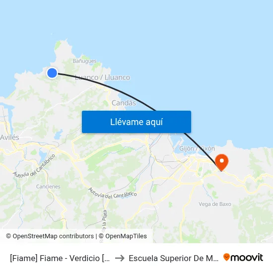 [Fiame]  Fiame - Verdicio [Cta 00316] to Escuela Superior De Marina Civil map