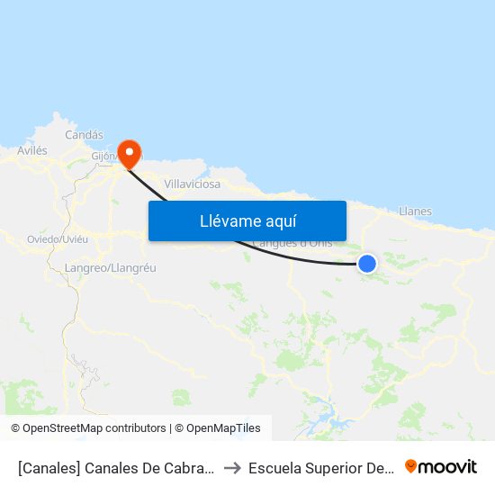 [Canales]  Canales De Cabrales [Cta 03648] to Escuela Superior De Marina Civil map