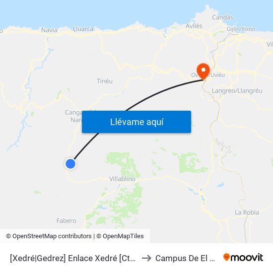 [Xedré|Gedrez]  Enlace Xedré [Cta 16281] to Campus De El Cristo map
