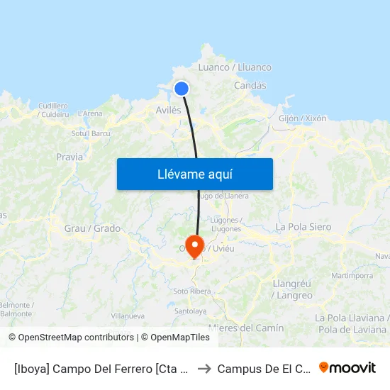 [Iboya]  Campo Del Ferrero [Cta 00236] to Campus De El Cristo map