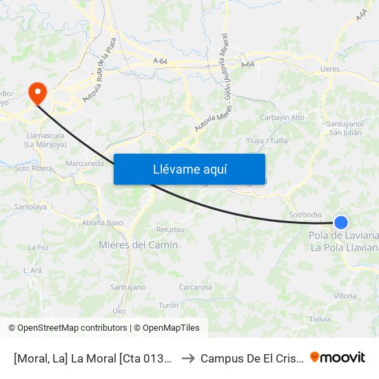[Moral, La]  La Moral [Cta 01356] to Campus De El Cristo map