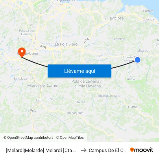[Melardi|Melarde]  Melardi [Cta 03747] to Campus De El Cristo map