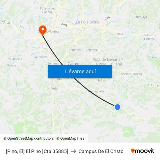 [Pino, El]  El Pino [Cta 05885] to Campus De El Cristo map