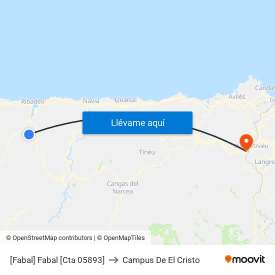 [Fabal]  Fabal [Cta 05893] to Campus De El Cristo map