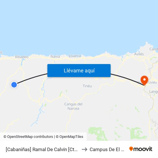 [Cabaniñas]  Ramal De Calvín [Cta 05902] to Campus De El Cristo map