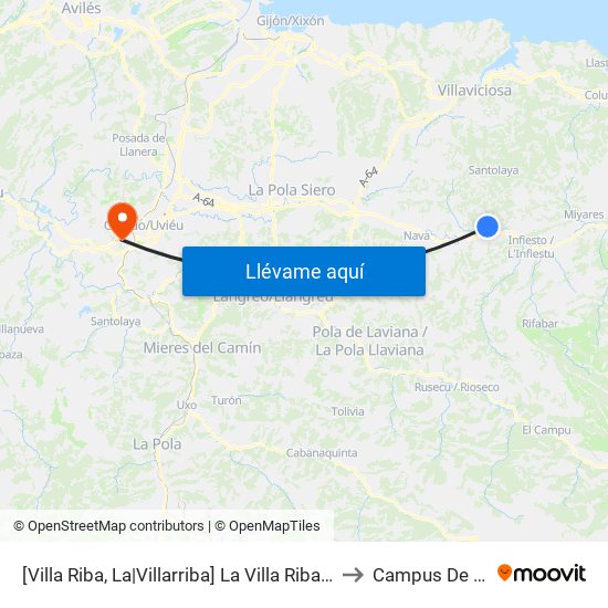 [Villa Riba, La|Villarriba]  La Villa Riba - Coya [Cta 09126] to Campus De El Cristo map