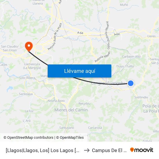 [Llagos|Llagos, Los]  Los Lagos [Cta 09201] to Campus De El Cristo map