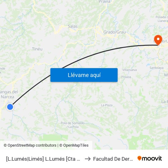 [L.Lumés|Limés]  L.Lumés [Cta 19699] to Facultad De Derecho map
