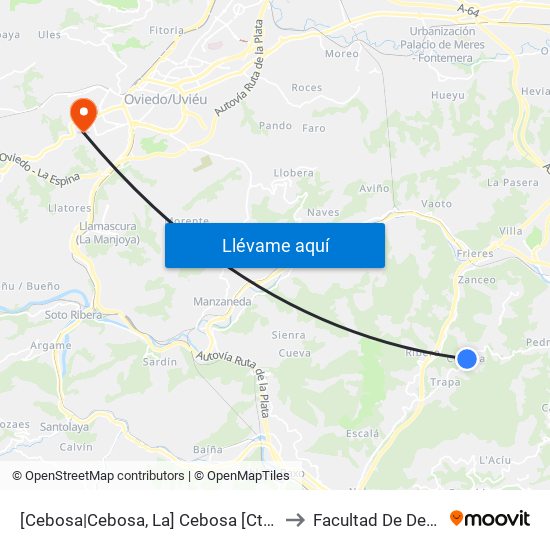 [Cebosa|Cebosa, La]  Cebosa [Cta 01142] to Facultad De Derecho map