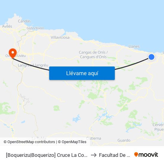 [Boquerizu|Boquerizo]  Cruce La Concha [Cta 03743] to Facultad De Derecho map