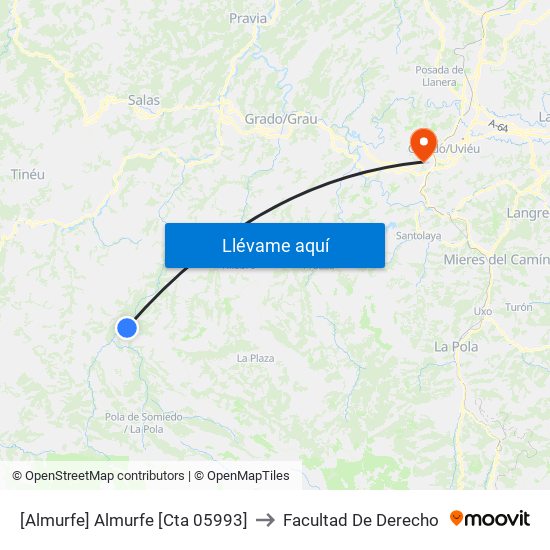 [Almurfe]  Almurfe [Cta 05993] to Facultad De Derecho map