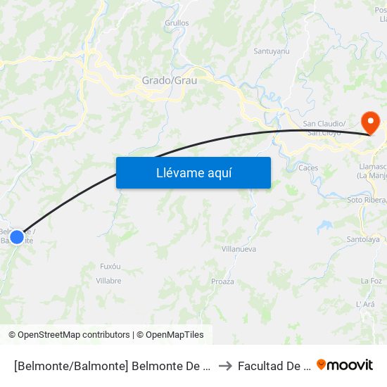[Belmonte/Balmonte]  Belmonte De Miranda [Cta 06007] to Facultad De Derecho map