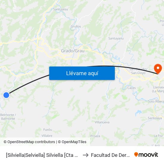 [Silviella|Selviella]  Silviella [Cta 06013] to Facultad De Derecho map
