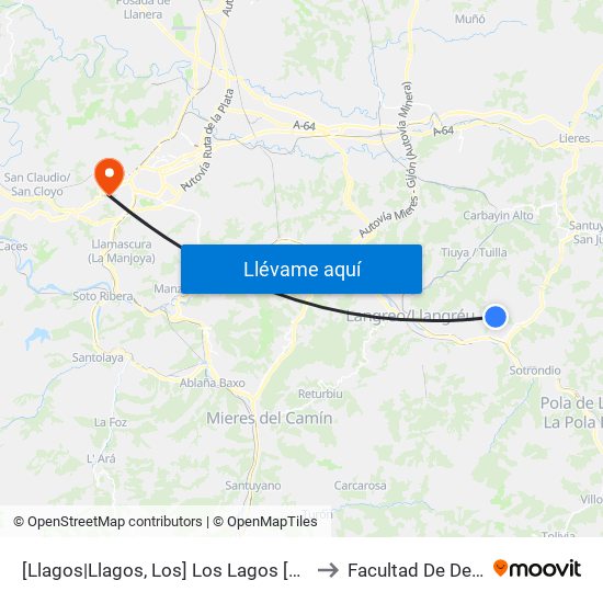 [Llagos|Llagos, Los]  Los Lagos [Cta 09201] to Facultad De Derecho map