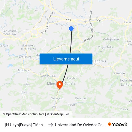 [H.Ueyo|Fueyo]  Tiñana [Cta 03515] to Universidad De Oviedo: Campus De Mieres map