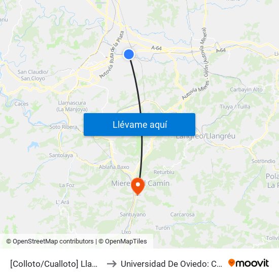 [Colloto/Cualloto]  Llames [Cta 03591] to Universidad De Oviedo: Campus De Mieres map