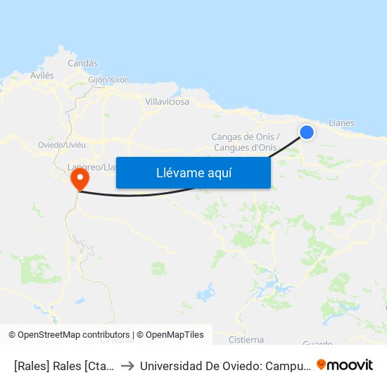[Rales]  Rales [Cta 03791] to Universidad De Oviedo: Campus De Mieres map