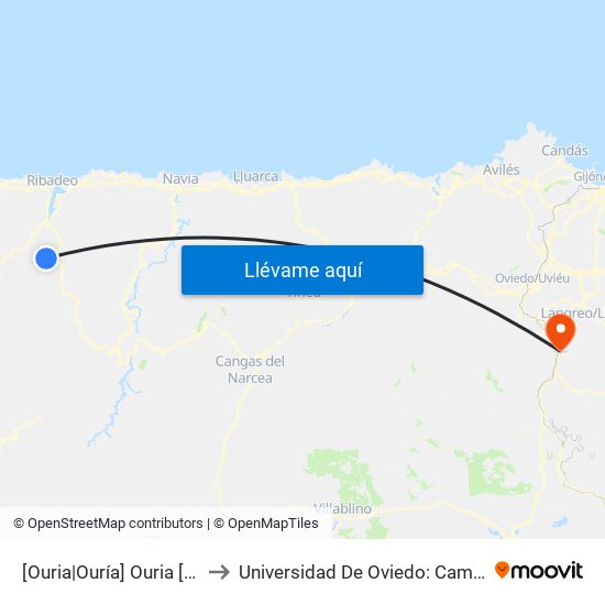 [Ouria|Ouría]  Ouria [Cta 05919] to Universidad De Oviedo: Campus De Mieres map