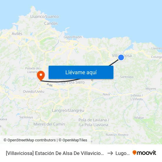 [Villaviciosa]  Estación De Alsa De Villaviciosa. [Cta 05094] to Lugones map