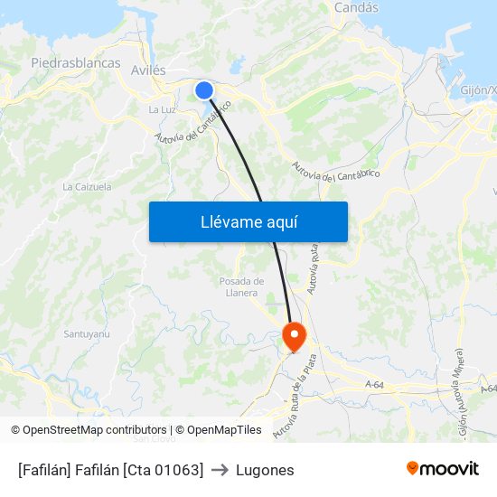 [Fafilán]  Fafilán [Cta 01063] to Lugones map