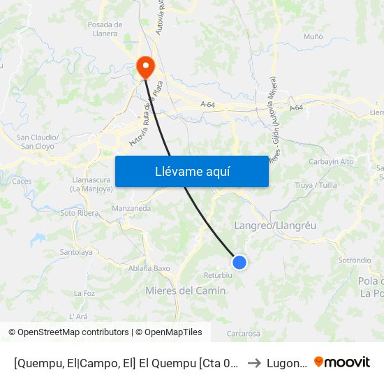 [Quempu, El|Campo, El]  El Quempu [Cta 01168] to Lugones map
