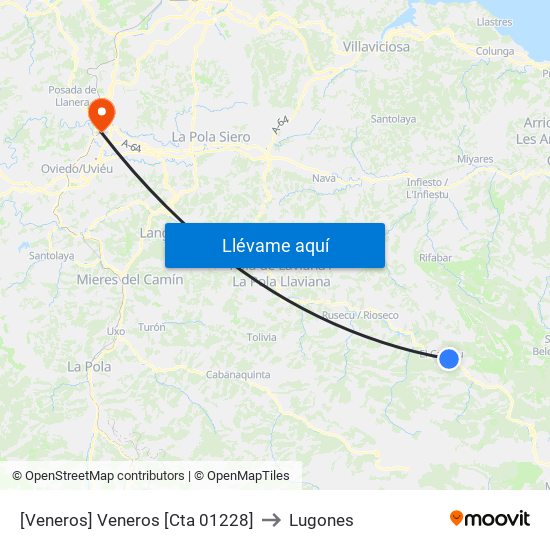 [Veneros]  Veneros [Cta 01228] to Lugones map