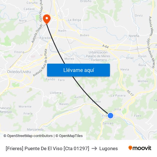 [Frieres]  Puente De El Viso [Cta 01297] to Lugones map