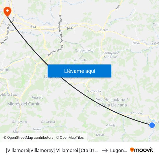 [Villamoréi|Villamorey]  Villamoréi [Cta 01346] to Lugones map