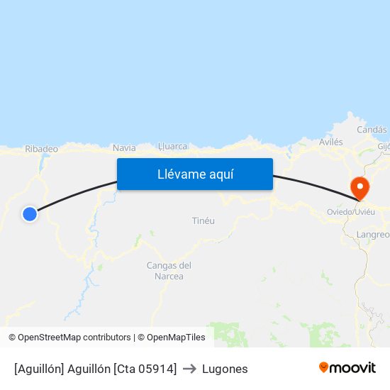 [Aguillón]  Aguillón [Cta 05914] to Lugones map